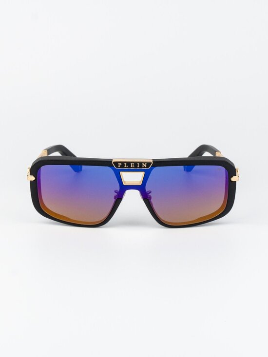 Philipp Plein Women Sunglasses Black Smoke Rainbow Mirror Pilot SPP008M 703V main image 7